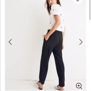 Madewell Black Track Pant with Tulip Hem